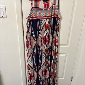 Denim 24/7 Vibrant Geometric Maxi Dress